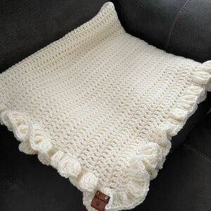Cozy Cream Knit Baby Blanket-Newborn